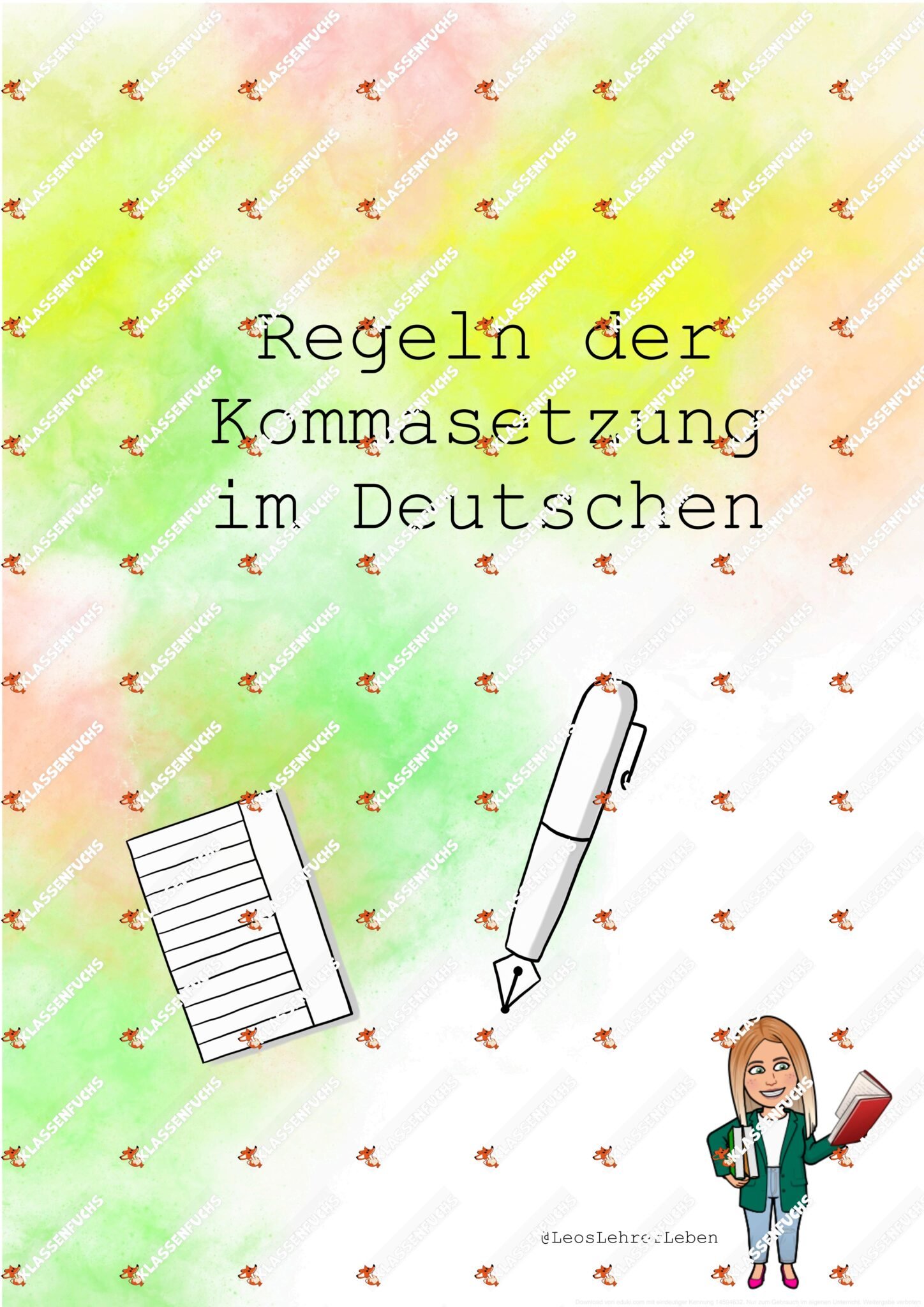 Regeln Der Kommasetzung Im Deutschen - Klassenfuchs